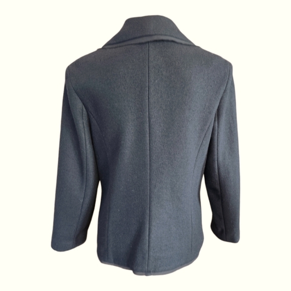 J. Jill Tailored Black Single Breasted Wool Blazer Jacket 8 - Picture 6 of 10